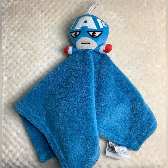 Miniso Marvel Captain America Plush Lovey Security Blanket Toy - Picture 7 of 16